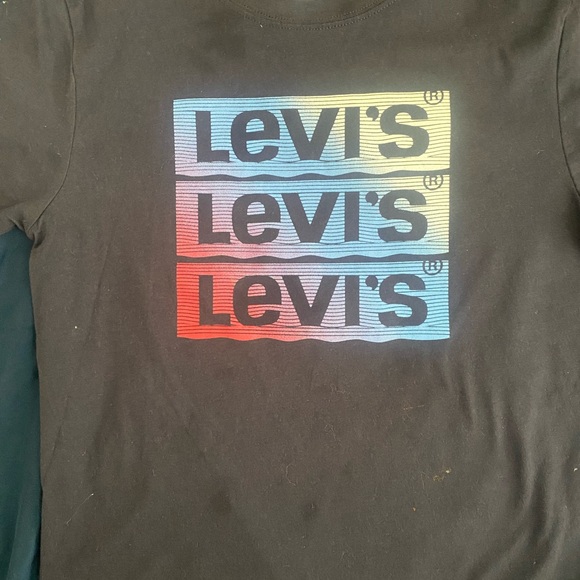 Levi's Black Tee with Gradient Logo - Picture 1 of 3